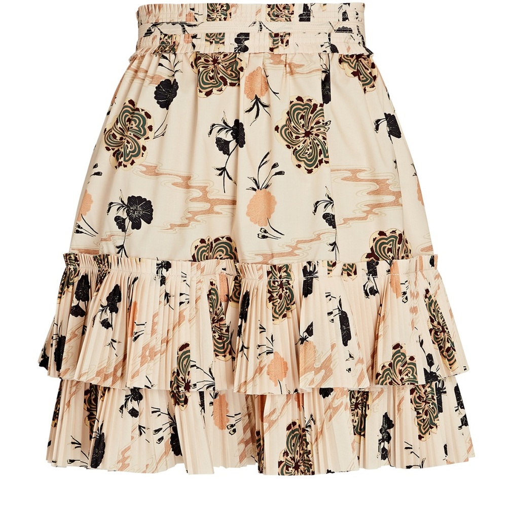 Ulla Johnson Leela Floral Poplin Mini Skirt